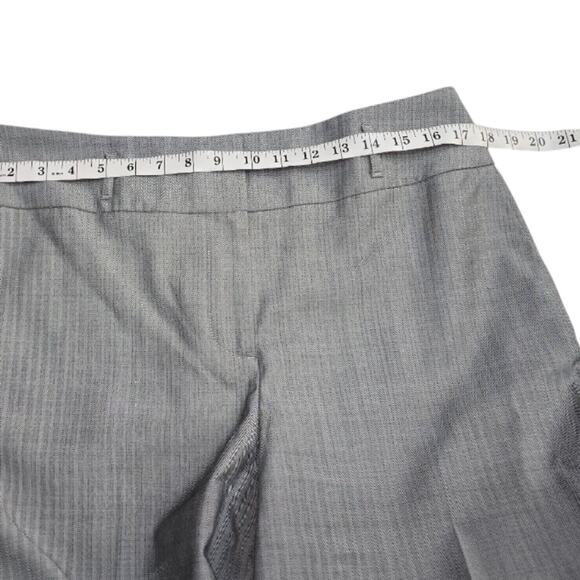 Loft Women's Gray Houndstooth Plaid Wool Wide Leg Pants Size 12 New - Picture 7 of 10